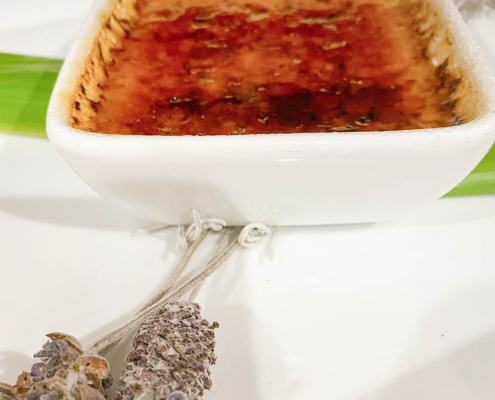 Early Grey Lavender Creme Brulee by Chef Rob